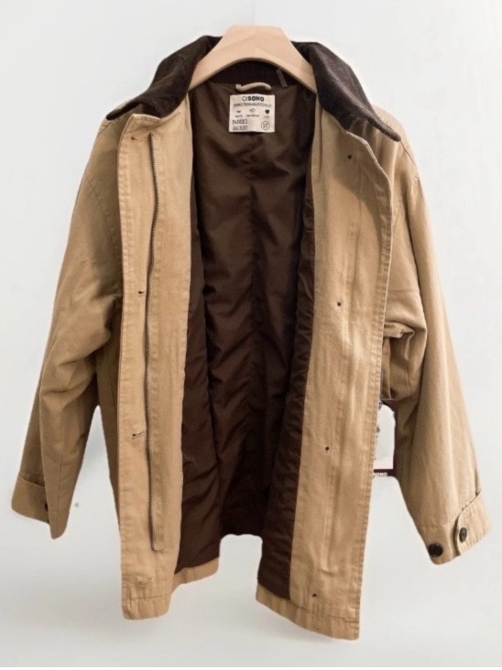 Ci-Sono Canvas Button-Down Utility Barn Jacket Spring Oversized XS/Medium - Picture 9 of 15